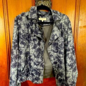 SOLITAIRE BLUE SUEDE BLAZER JACKET